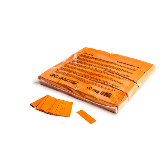 MagicFX - Slowfall confetti rectangles 55 x 17 mm - Orange